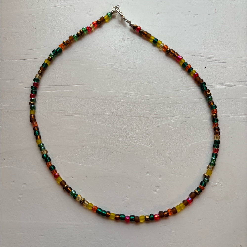 Handmade Multicolor Beaded Choker Necklace